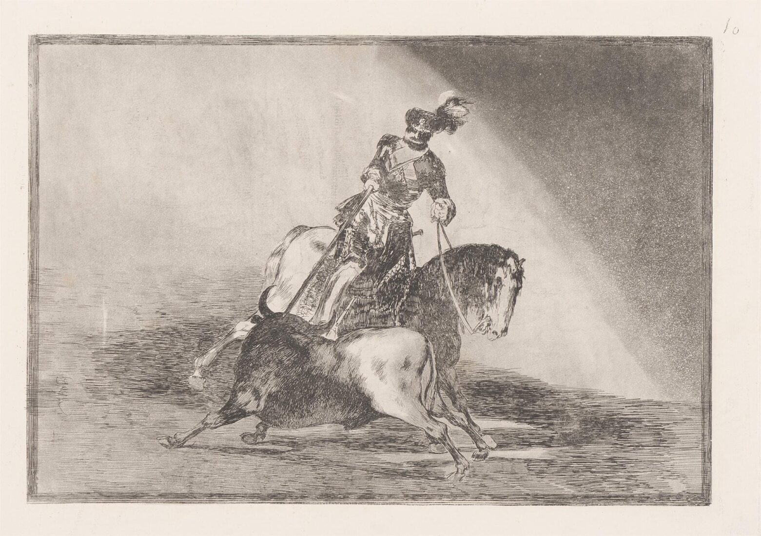 Ο Κάρολος Ε’ σκοτώνοντας με ακόντιο έναν ταύρο στην αρένα της Βαγιαδολίδ - Goya y Lucientes Francisco