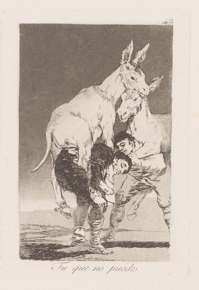 From the series “Los Caprichos” – Thou who canst not - Goya y Lucientes Francisco