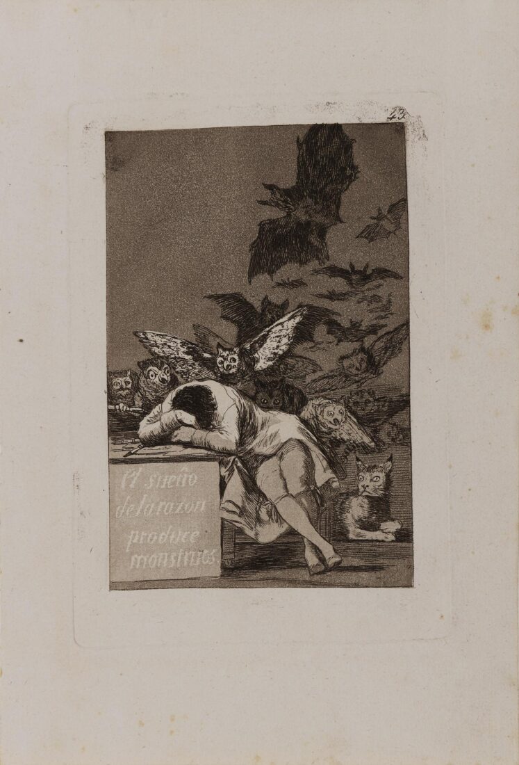 From the series “Los Caprichos” – The sleep of the reason produces monsters - Goya y Lucientes Francisco
