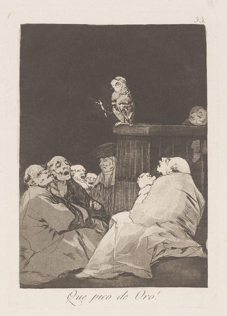What a golden beak! - Goya y Lucientes Francisco