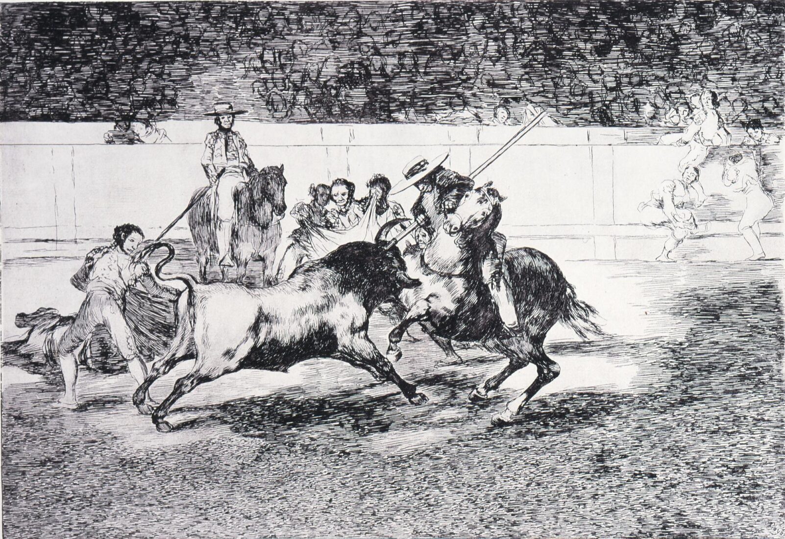 Ο ρωμαλέος Ρεντόν μπήγει το ακόντιο σε έναν ταύρο, χτύπημα από το οποίο και πέθανε στην αρένα της Μαδρίτης - Goya y Lucientes Francisco