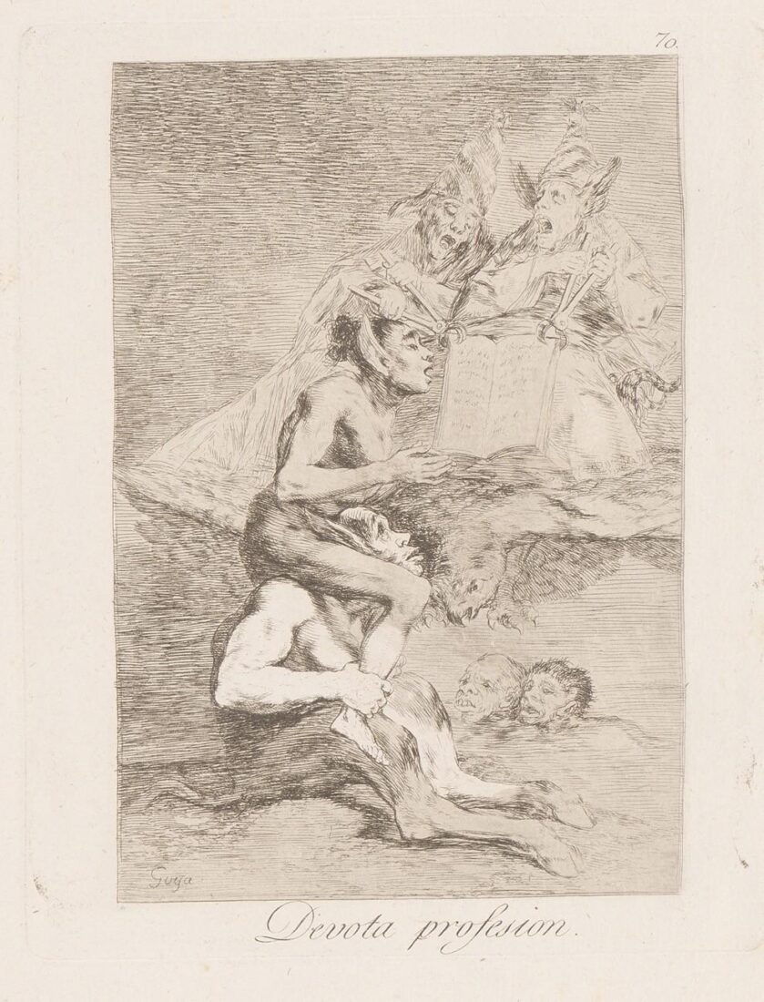 From the series “Los Caprichos” – Devout profession - Goya y Lucientes Francisco
