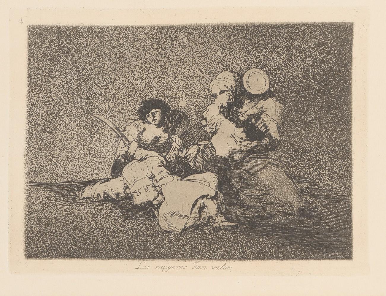 The women give courage. (Las mugeres dan valor) - Goya y Lucientes Francisco