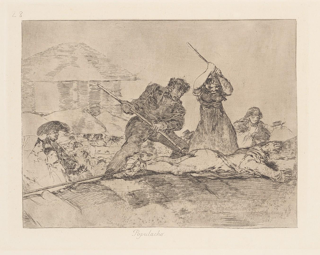 Rabble. (Populacho) - Goya y Lucientes Francisco