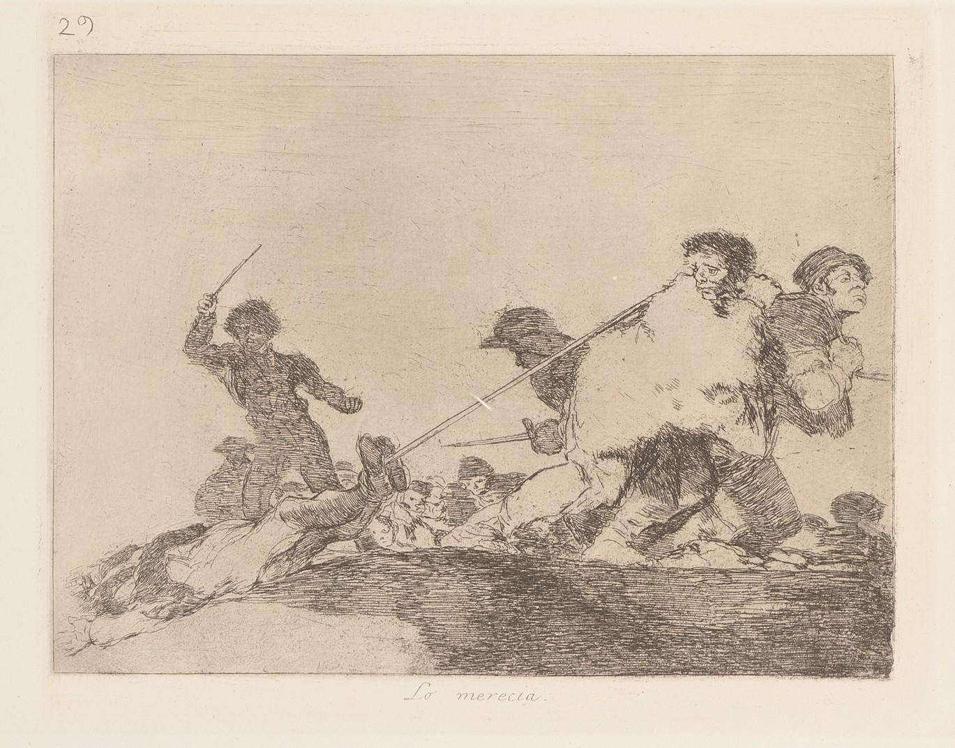 He deserved it. (Lo merecia) - Goya y Lucientes Francisco