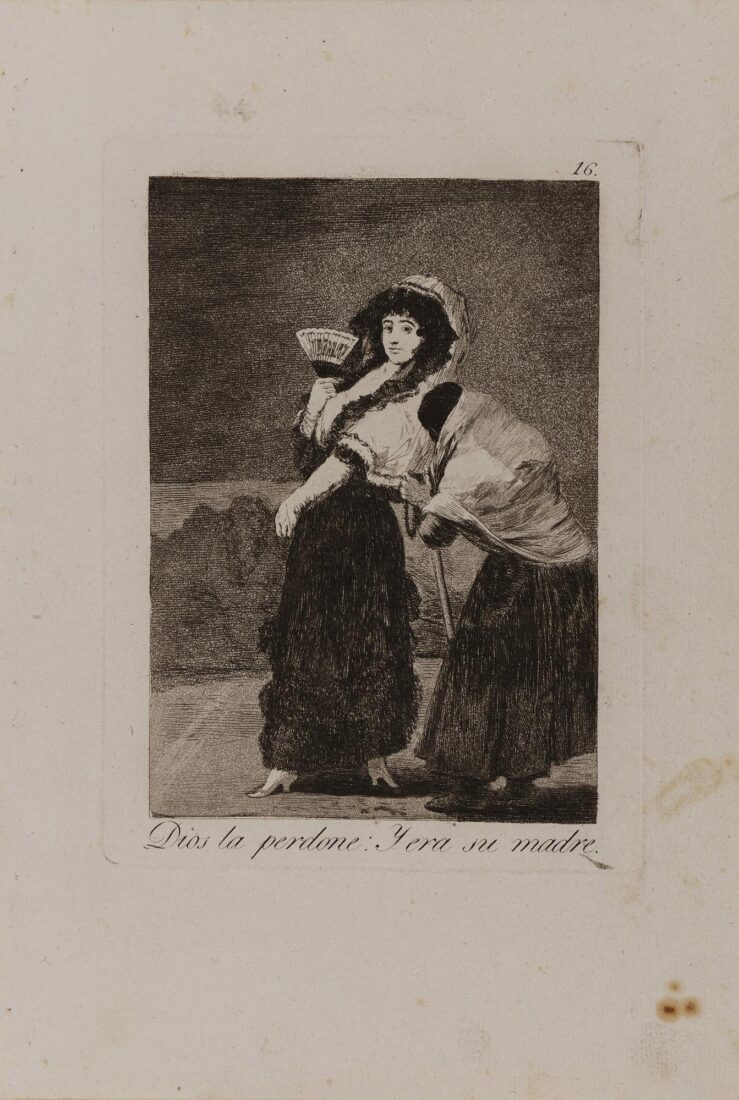 From the series “Los Caprichos” – For heaven’s sake: and it was her morther - Goya y Lucientes Francisco