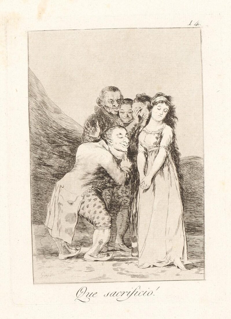 From the series “Los Caprichos” – What a sacrifice - Goya y Lucientes Francisco