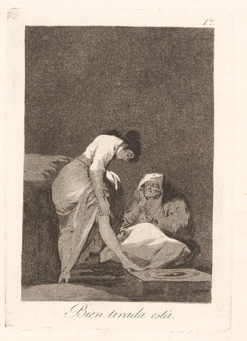 From the series “Los Caprichos” – It is nicely stretched - Goya y Lucientes Francisco