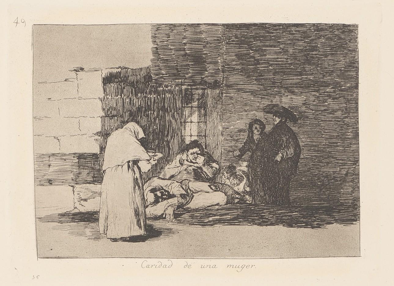 A woman’s charity. (Caridad de una muger) - Goya y Lucientes Francisco