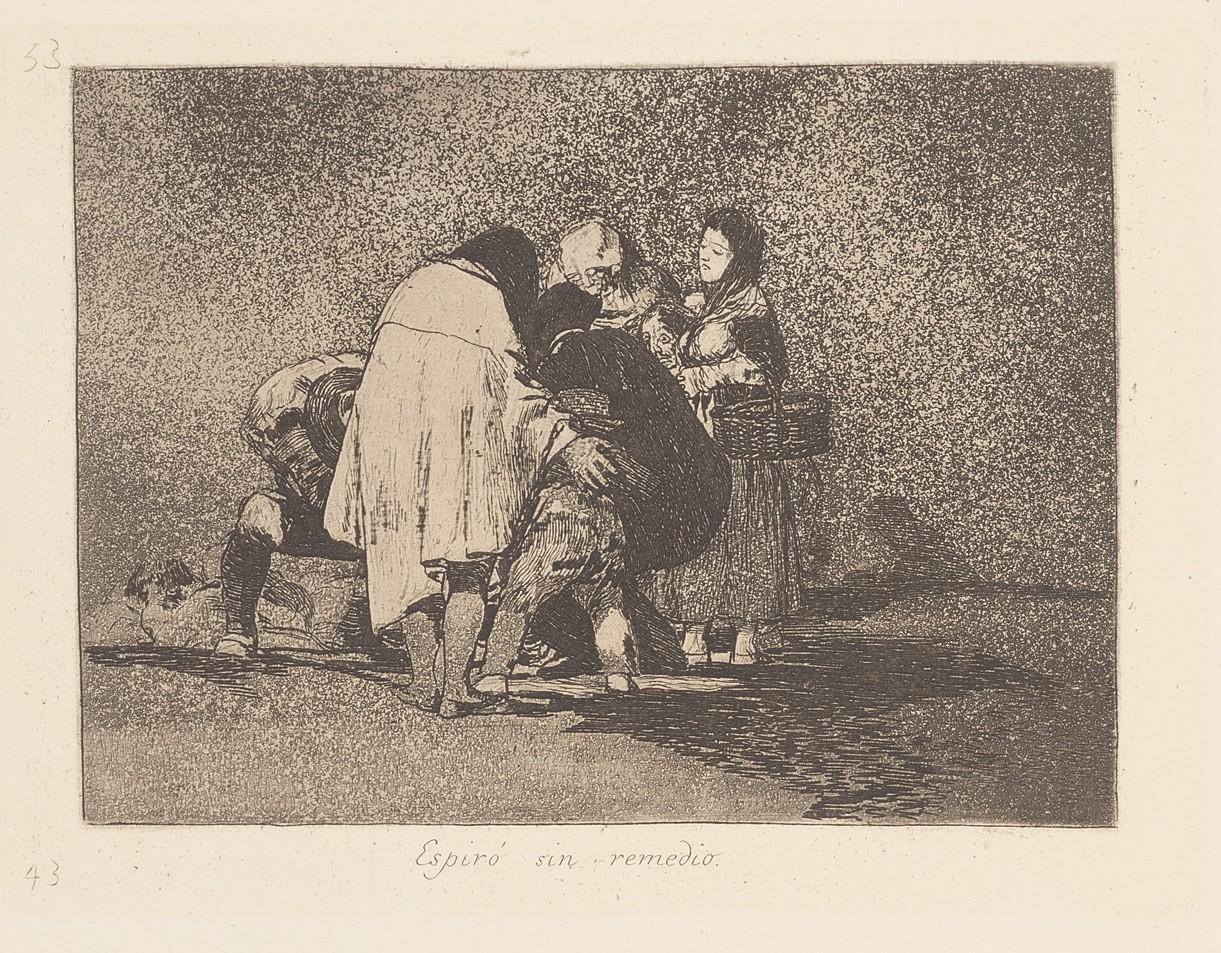 There was nothing to be done and he died. (Espiro sin remedio) - Goya y Lucientes Francisco