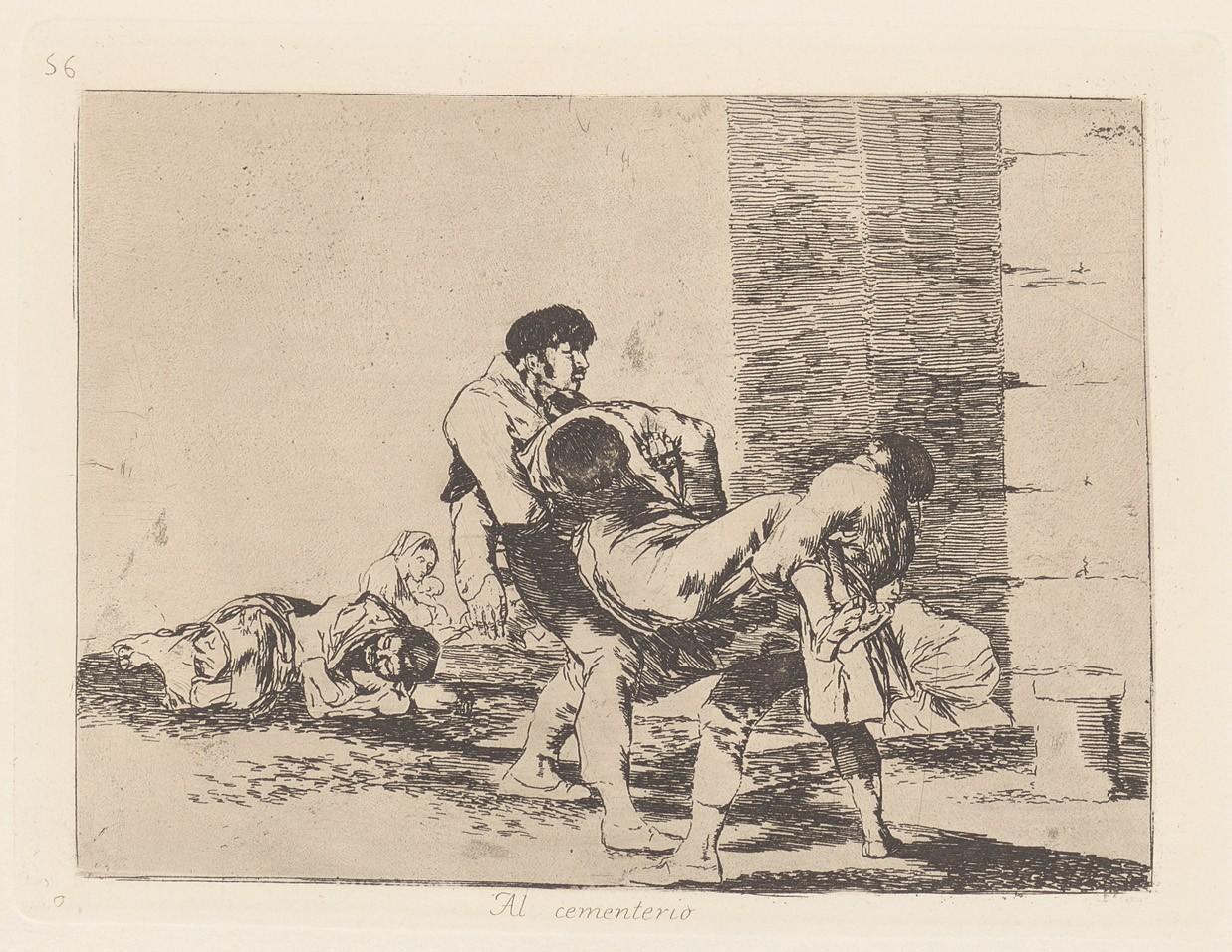 To the cemetery. (Al cementerio) - Goya y Lucientes Francisco