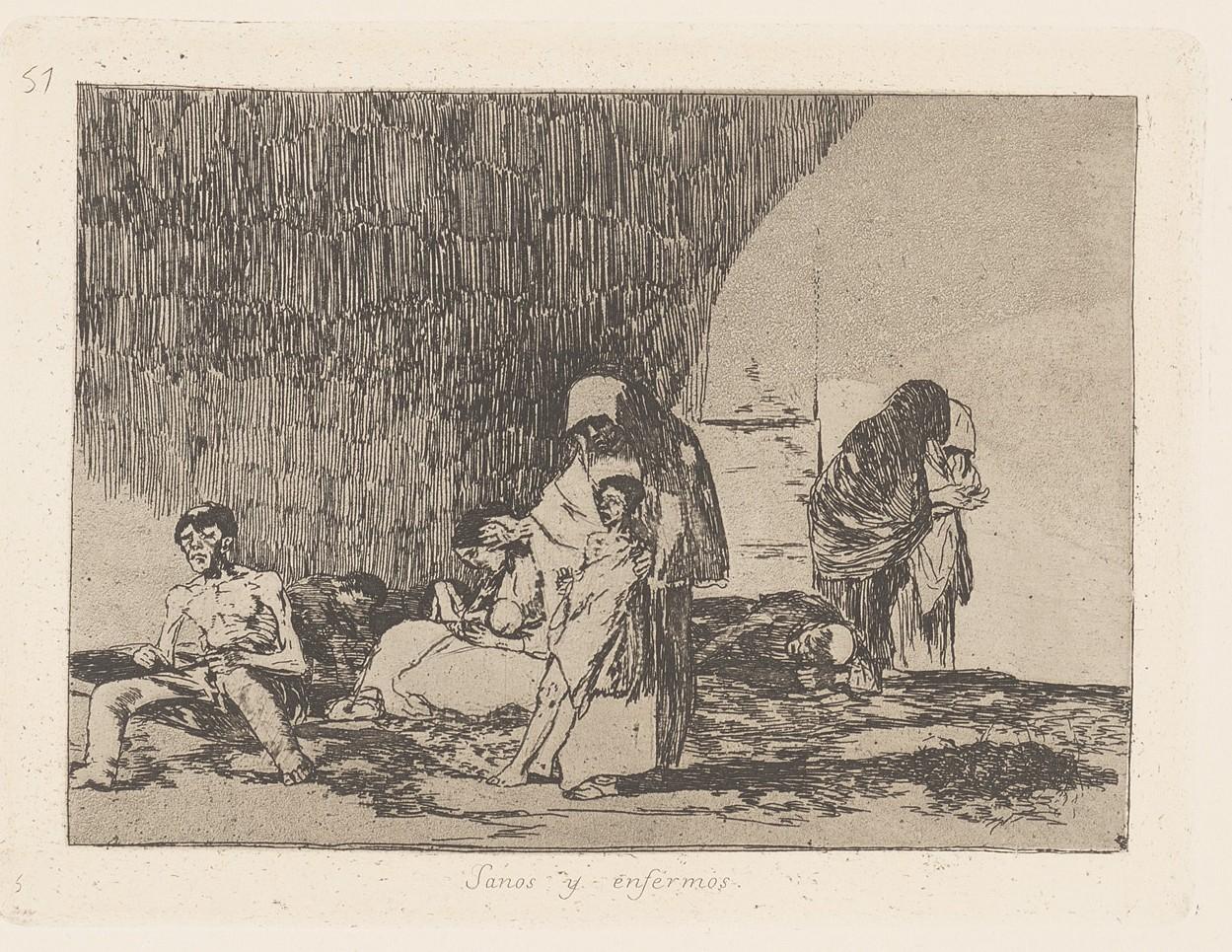 The healthy and the sick. (Sanos y enfermos) - Goya y Lucientes Francisco