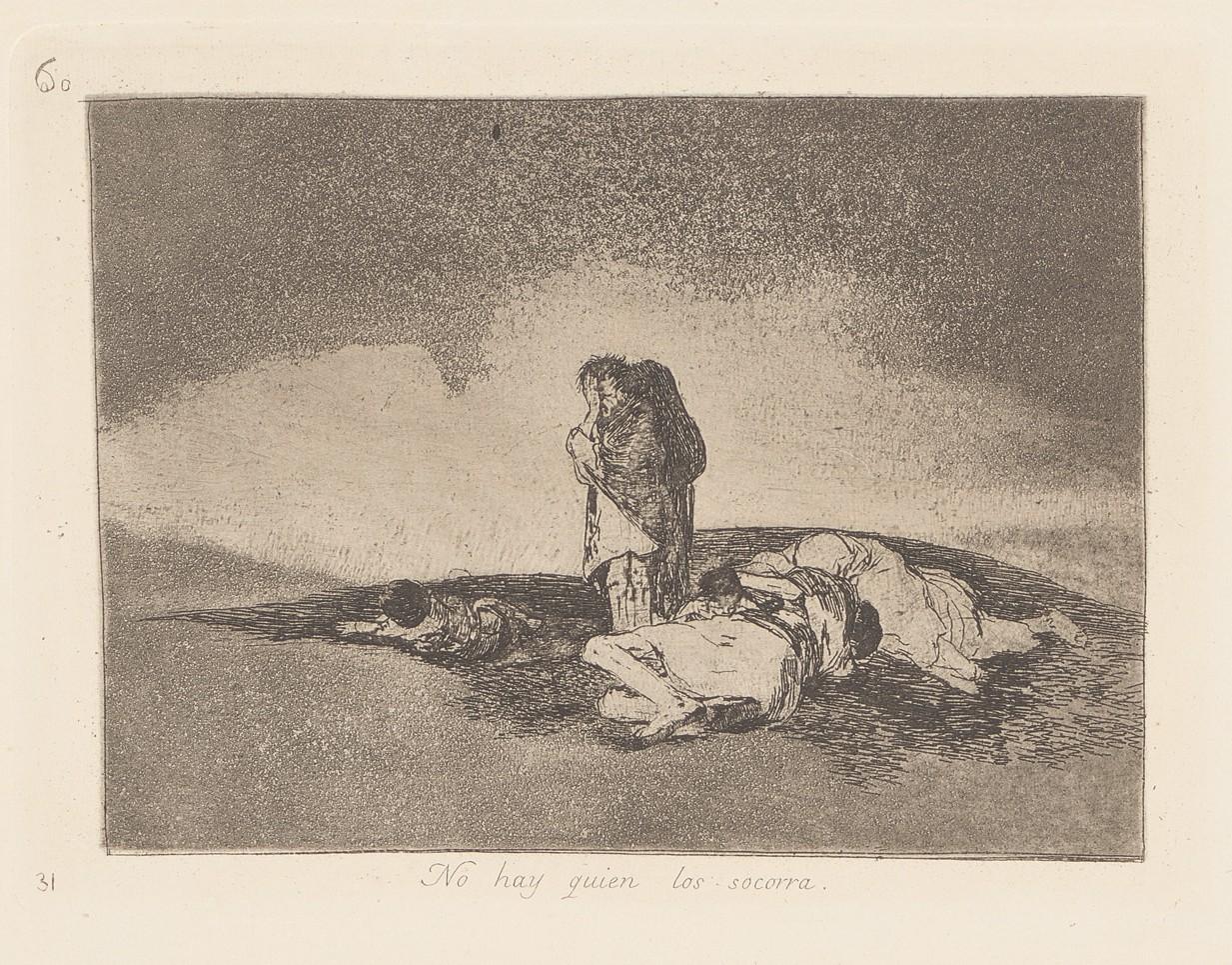 There is no one to help them. (No hay quien los socorra) - Goya y Lucientes Francisco
