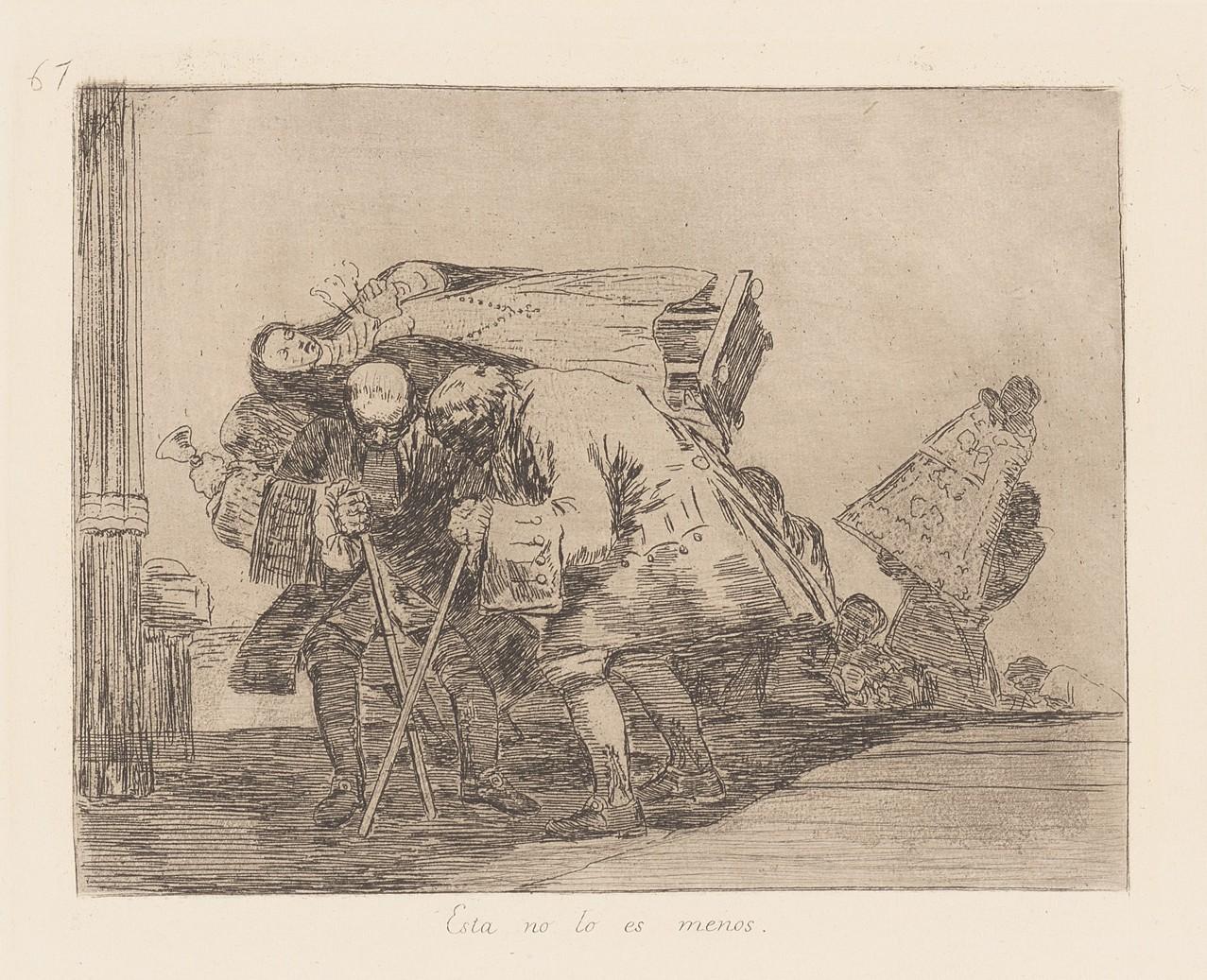 This is no less so. (Esta no lo es menos) - Goya y Lucientes Francisco