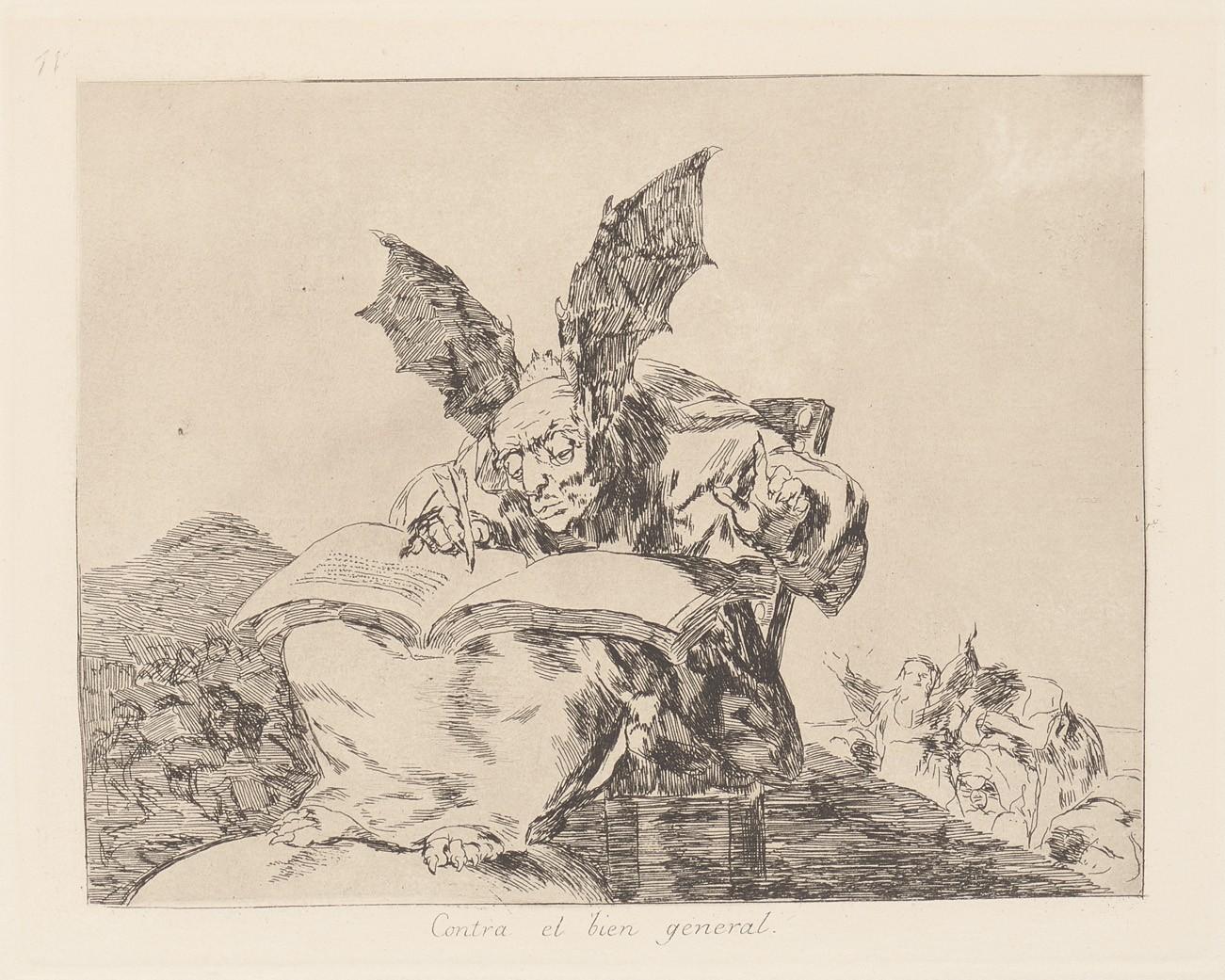 Against the common good. (Contra el bien general) - Goya y Lucientes Francisco