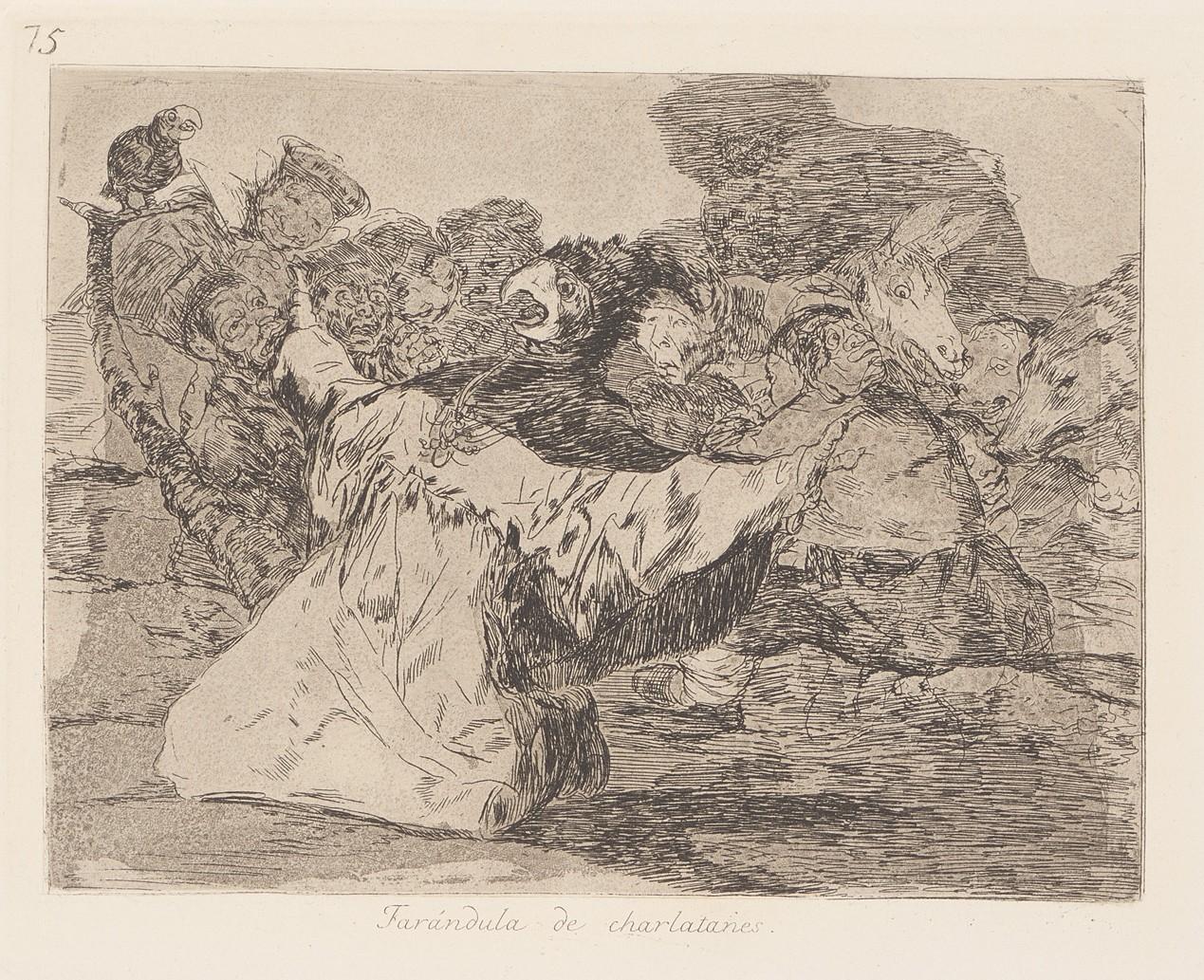 Charlatan’s show. (Farandula de charlatanes) - Goya y Lucientes Francisco