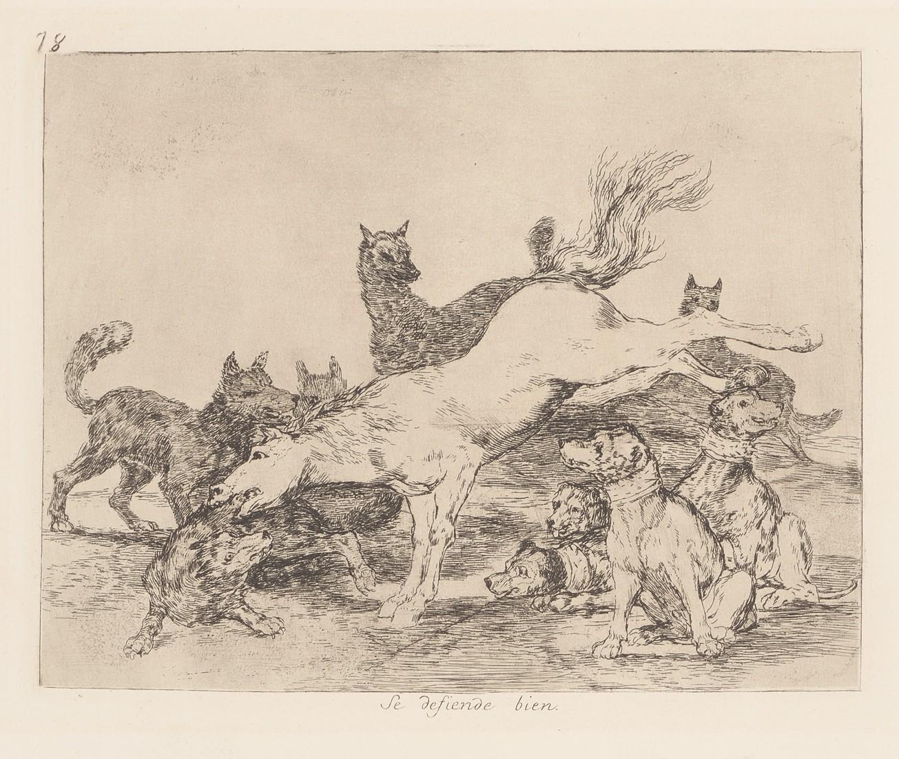 He defends himself well. (Se defiende bien) - Goya y Lucientes Francisco