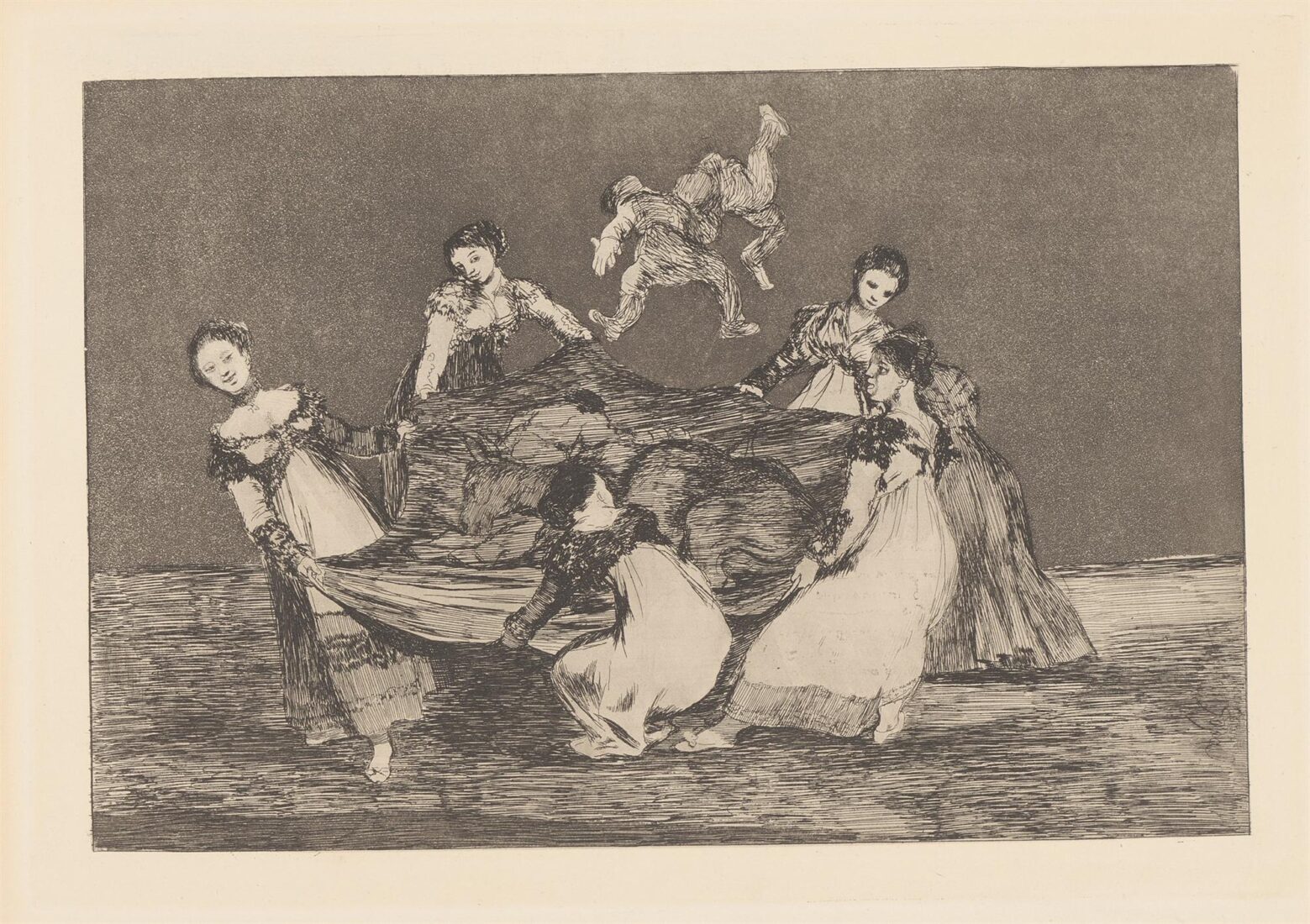 Feminine Folly, [Heavier than a dead donkey]. Disparate femenino [Pesa mas que un burro muerto] - Goya y Lucientes Francisco