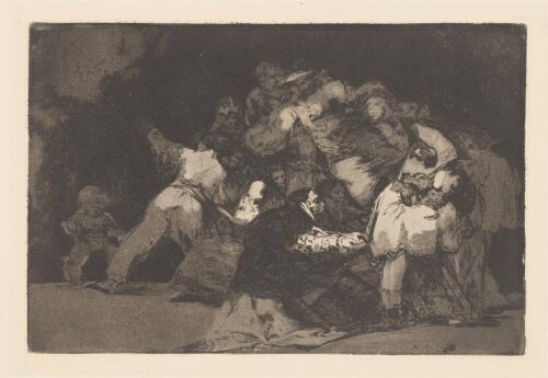 General folly [The claws of cat and the dresses of a devotee-similar to Vice is often clothed in Virtue’s habit]. Disparate general [Unas de gato y habito de beato] - Goya y Lucientes Francisco
