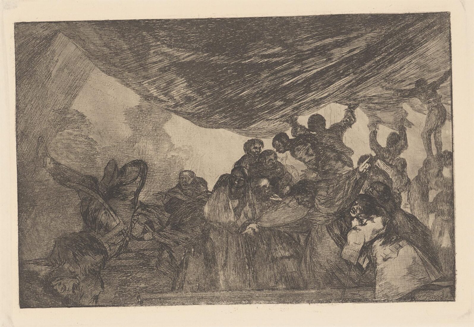 Clear folly [Without commending himself either to God or the devil]. Disparate claro [Sin recomendarse a Dios ni al diablo] - Goya y Lucientes Francisco