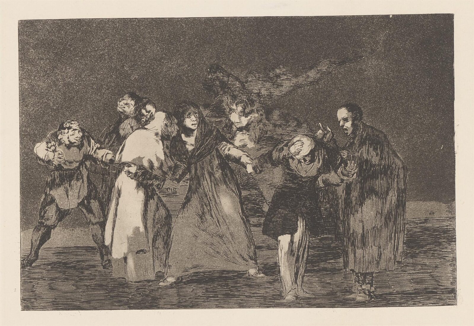 Tripple folly or The excorcims [Wounds heal quicker than hasty words]. Disparate triple o Las exhortaciones [Sanan cuchilladas mas no malas palabras] - Goya y Lucientes Francisco