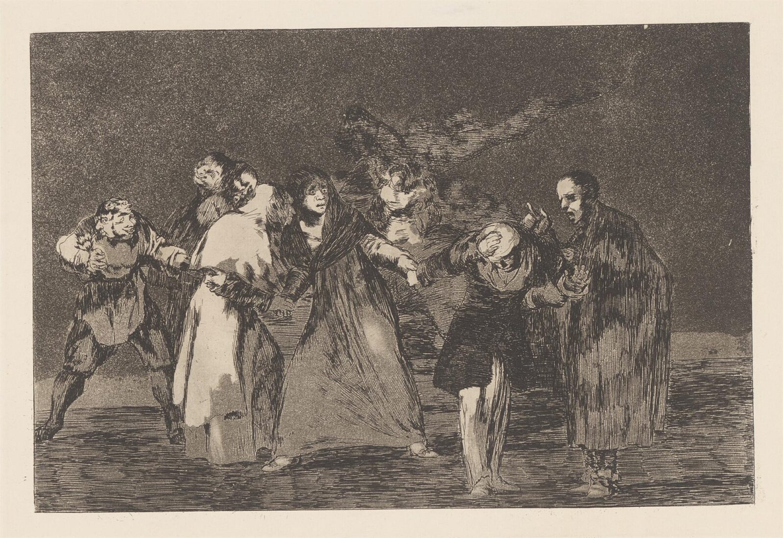 Tripple folly or The excorcims [Wounds heal quicker than hasty words]. Disparate triple o Las exhortaciones [Sanan cuchilladas mas no malas palabras] - Goya y Lucientes Francisco