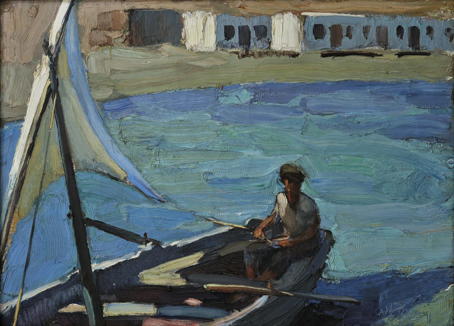Boat with Sail (Panormos, Tinos) - Lytras Nikos