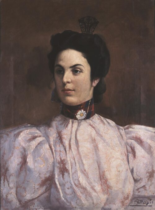 Πορτραίτο γυναίκας με μαργαρίτα - Ροϊλός Γεώργιος