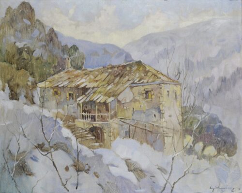 Snow-Covered Houses - Thomopoulos Epameinondas