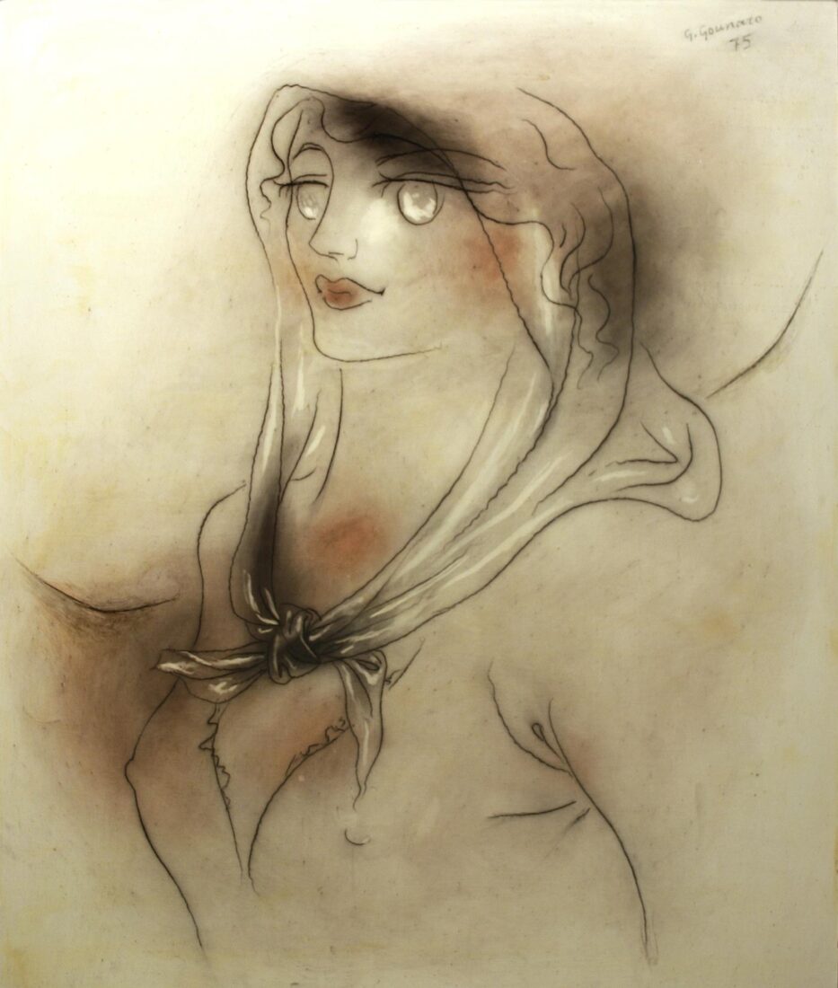 Female figure with Scarf - Gounaropoulos Giorgos (Gounaro)