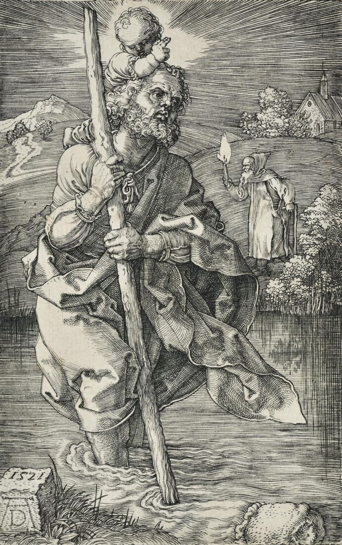 St Christopher facing to the Right - Durer Albrecht