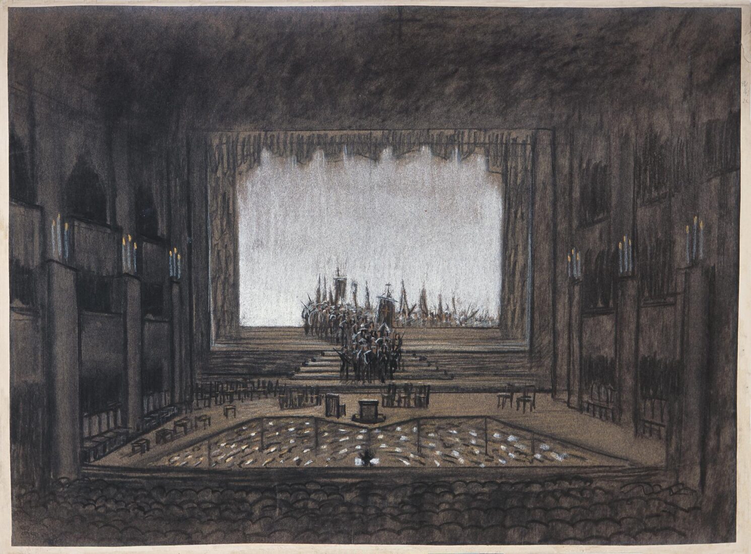 The Π-Shaped Front Stage with the Narrator’s Pulpit, the Procession of the Lancers, the Banners of Castile and Aragon and the Chorus in the Backstage” - Aravadinos Panos