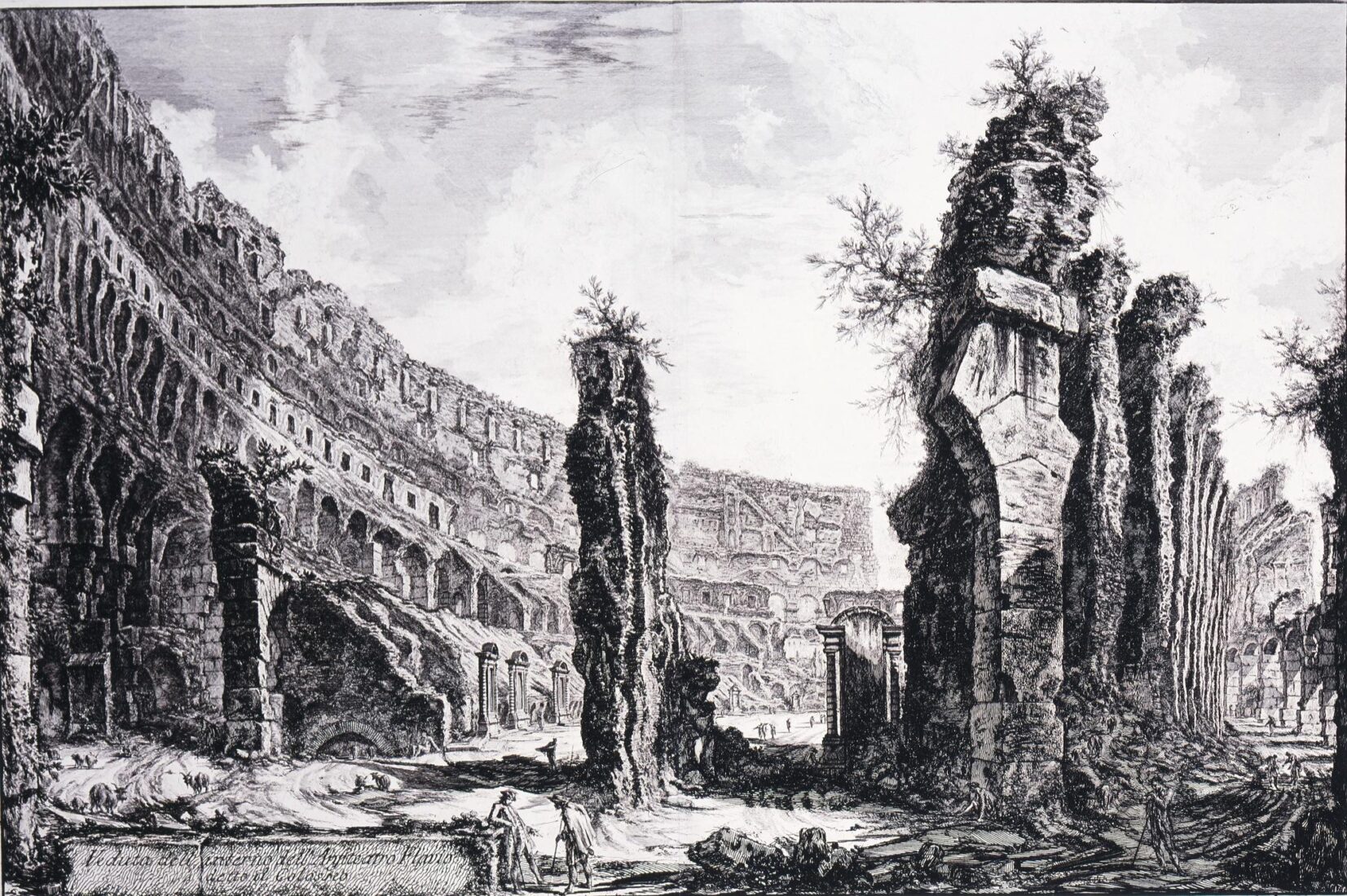 Interior view of the Colosseum (LVII) - Piranesi Giambattista