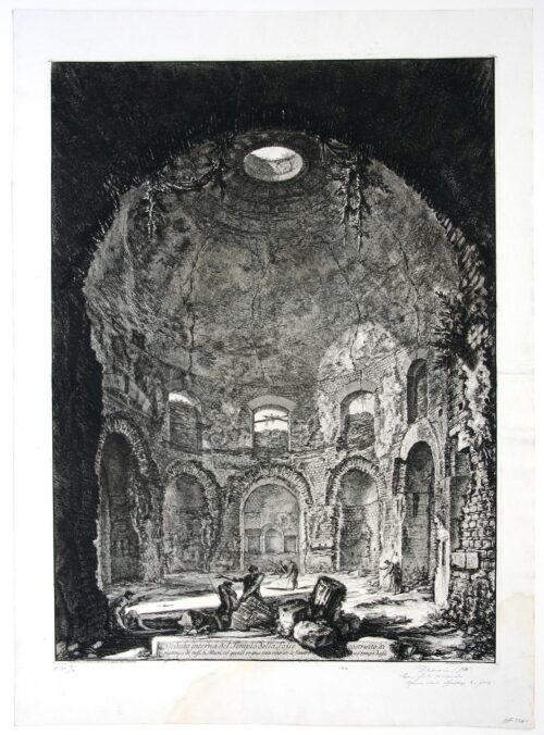 Ineterior of the so-called Tempio della Tosse, near Tivoli (LXX),  from the series “Views of Rome” - Piranesi Giambattista