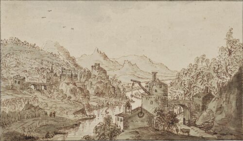 Landscape on the Rhine - Griffier Jan