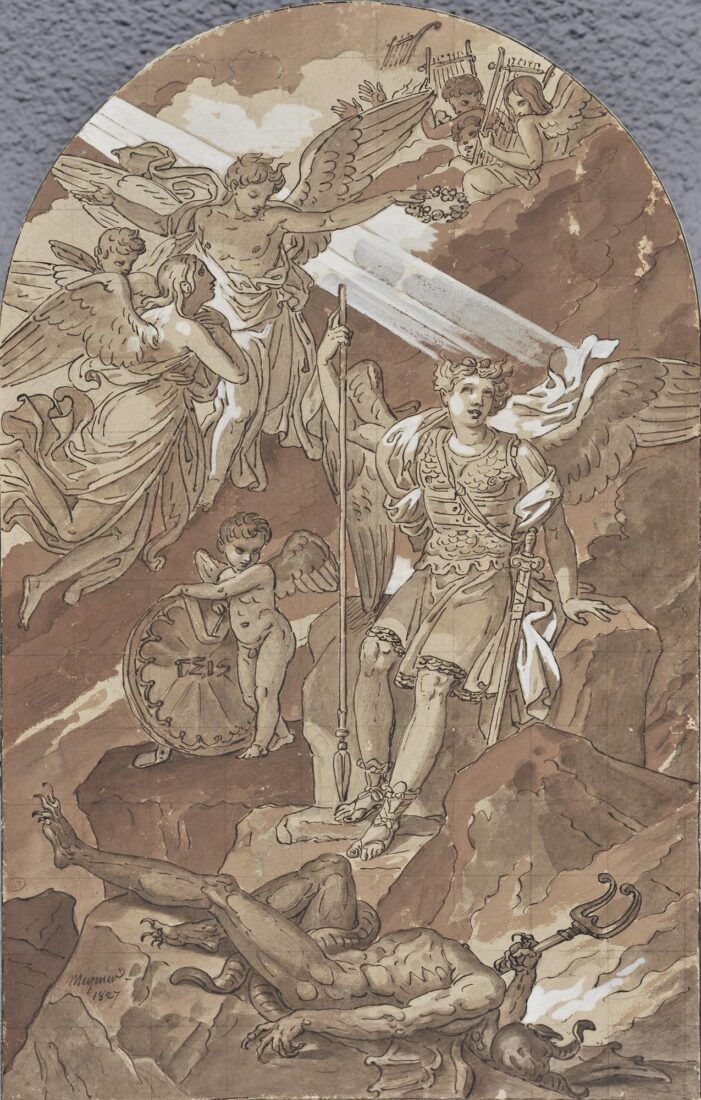 The Archangel Michael Defeating the Dragon - Meynier Charles