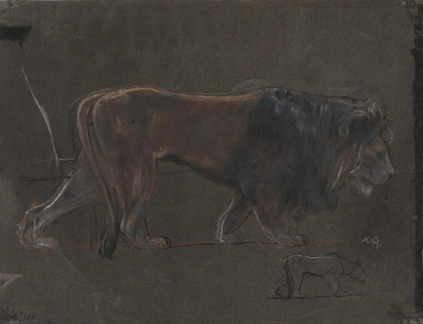 Study for the Lion Dragging the Chariot - Gyzis Nikolaos
