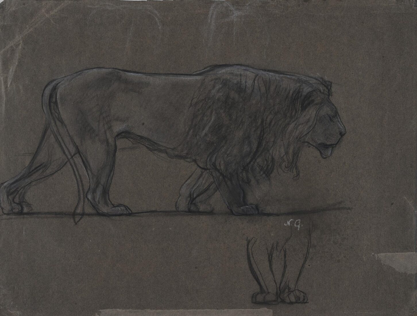 Study for the Lion Dragging the Chariot - Gyzis Nikolaos
