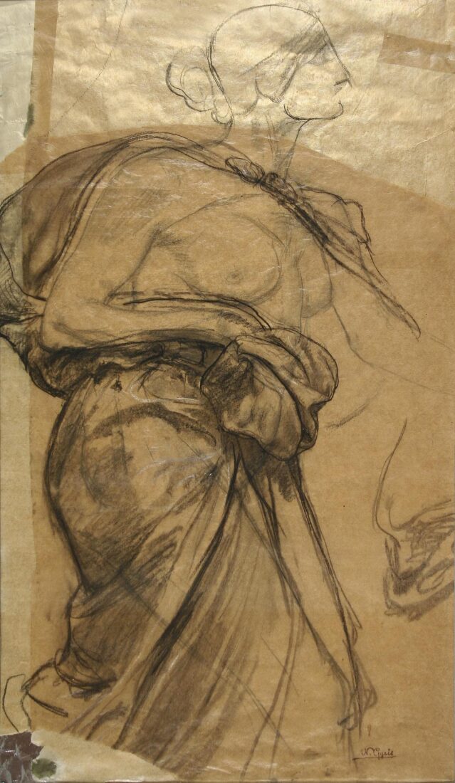 Study of the Drapery for “Bavaria”