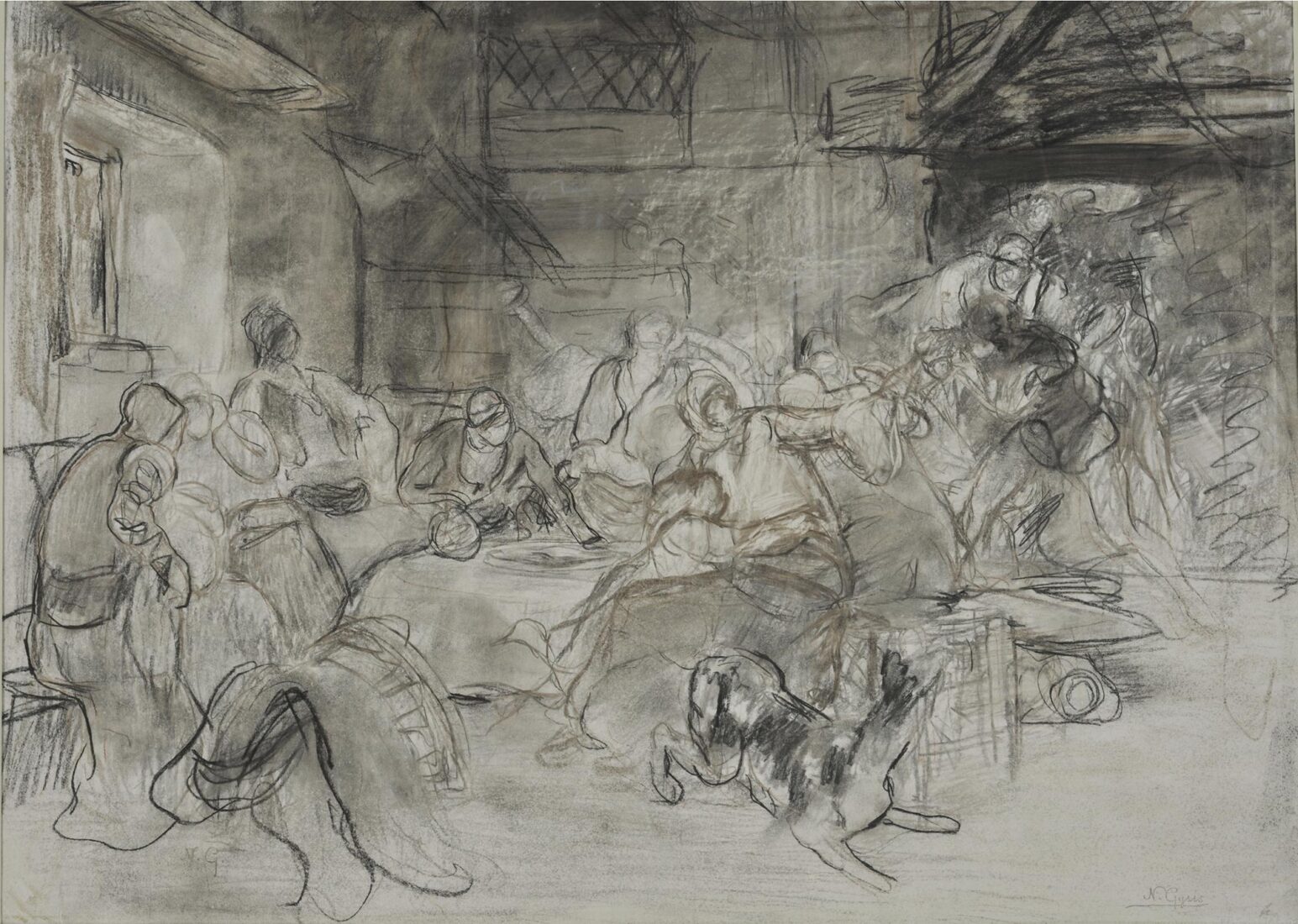 Study for the Painting “Carnival in Athens” - Gyzis Nikolaos