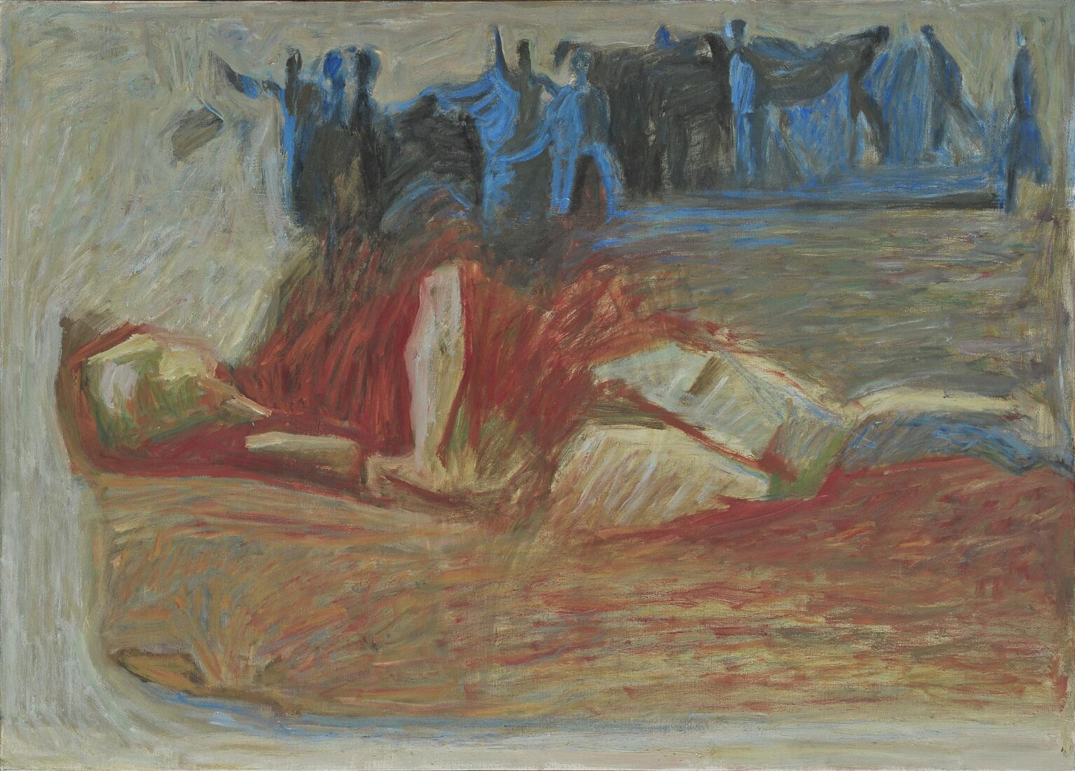 Γυναίκα ξαπλωμένη στο παράθυρο  (Μορφή που καίγεται) - Δημητρέας Βαγγέλης