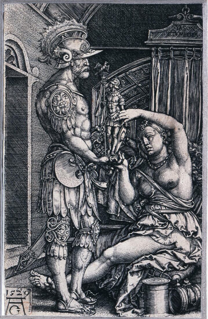 Medea delivering the penates to Jason - Aldegrever Heinrich