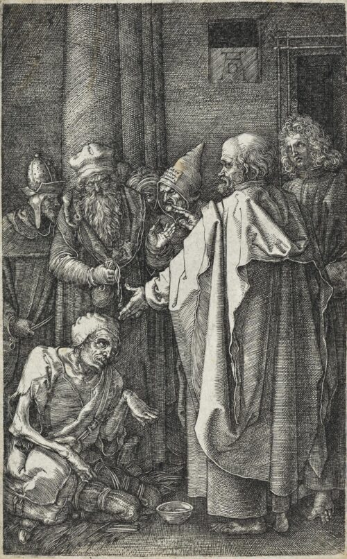 O Πέτρος και o Ιωάννης στην πύλη του Ναού - Durer Albrecht