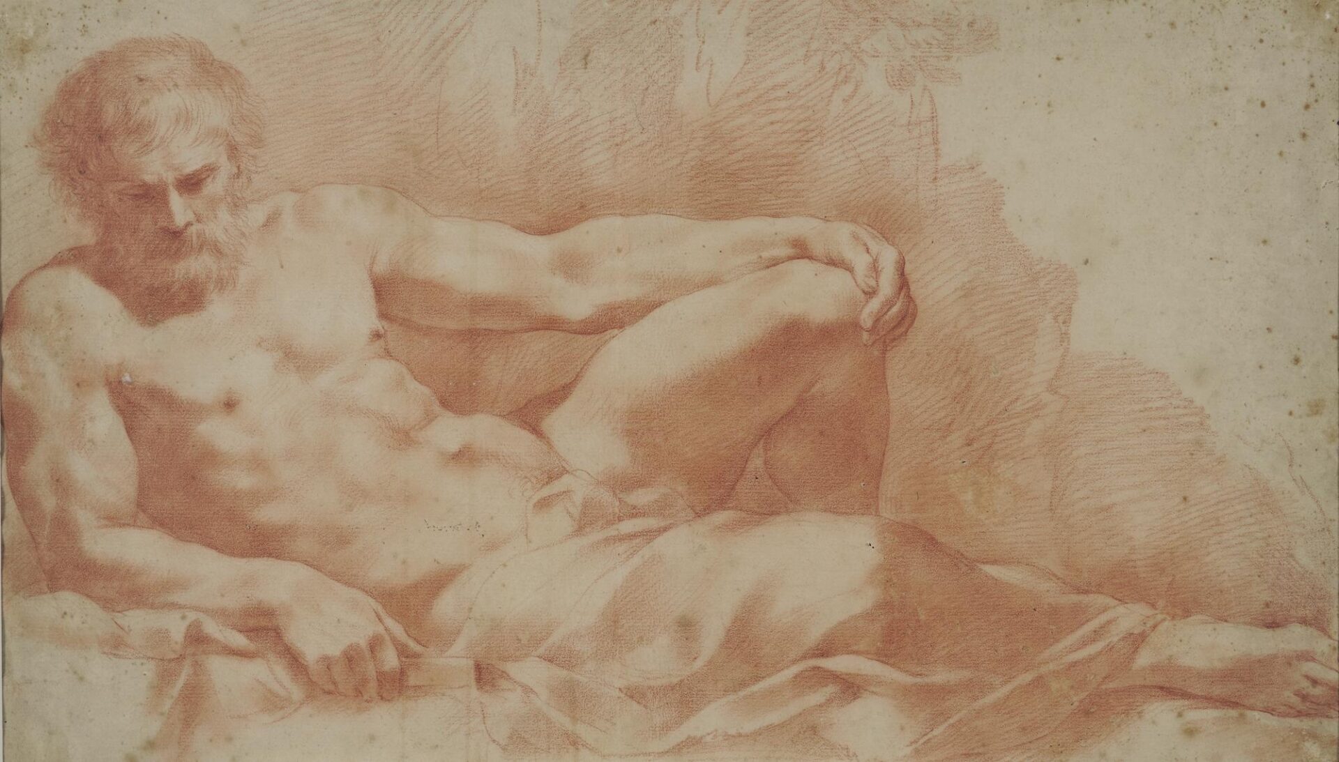 Study of a Male Nude or River Deity - Unknown