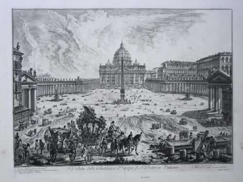 St. Peter’s, with forecourt and colonnades - Piranesi Giambattista