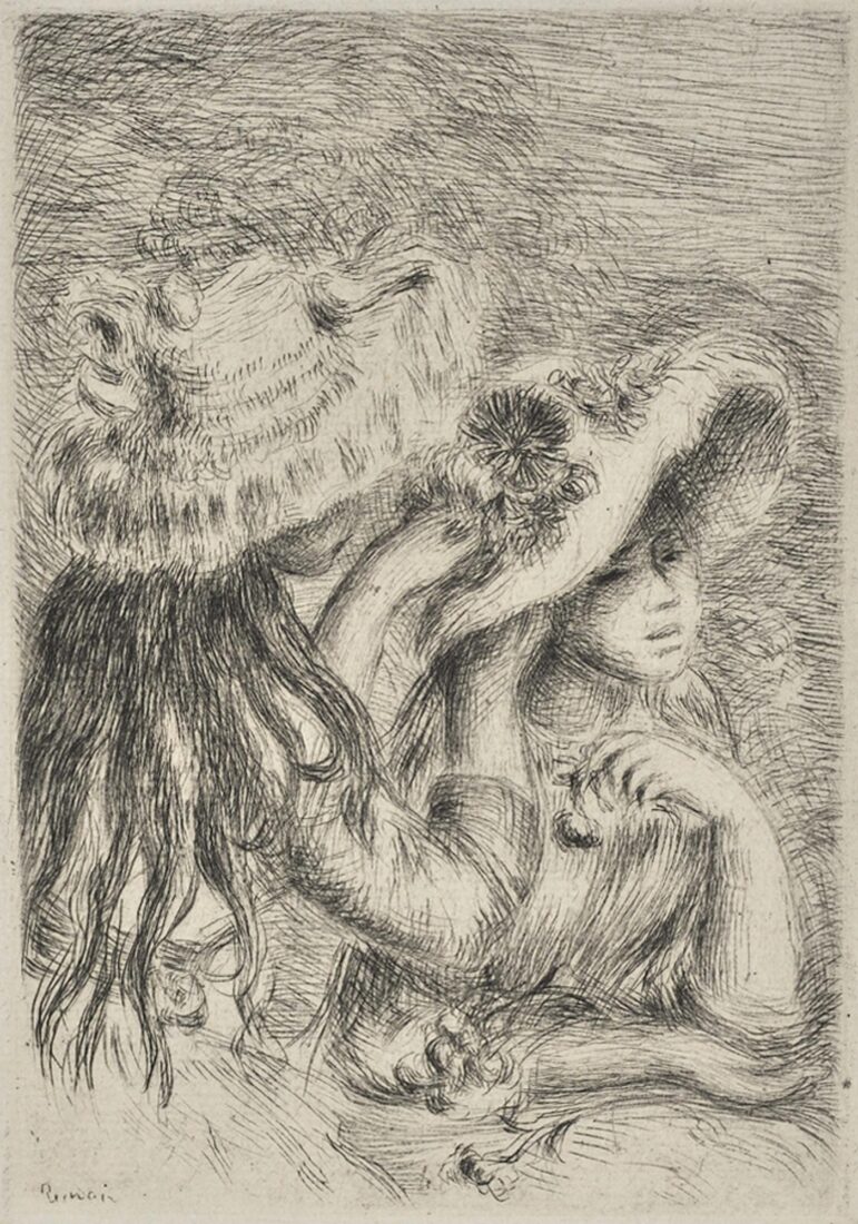The Hat Secured with a Pin - Renoir Auguste