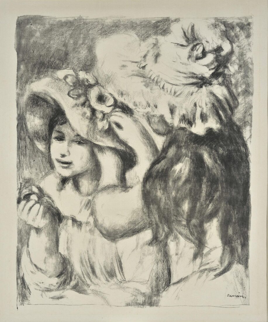 Το καρφίτσωμα του καπέλου (μεγάλο φύλλο) - Renoir Auguste