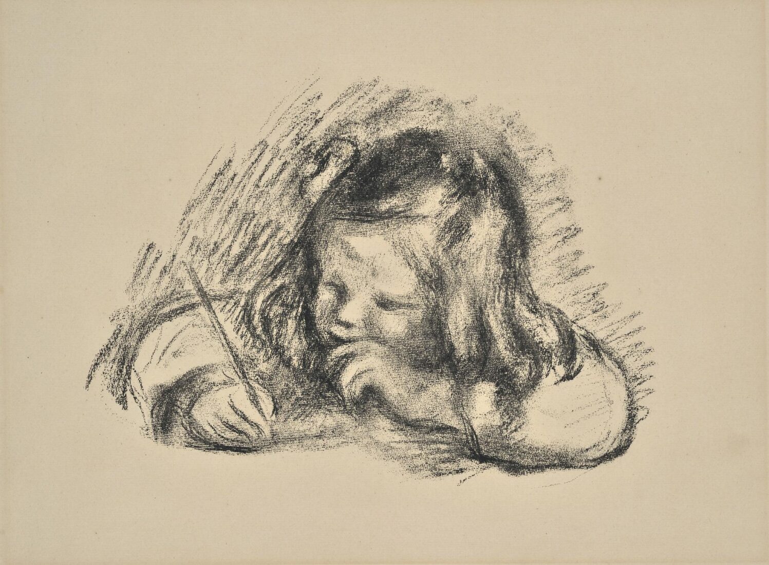 Little Boy with Quill Pen - Renoir Auguste