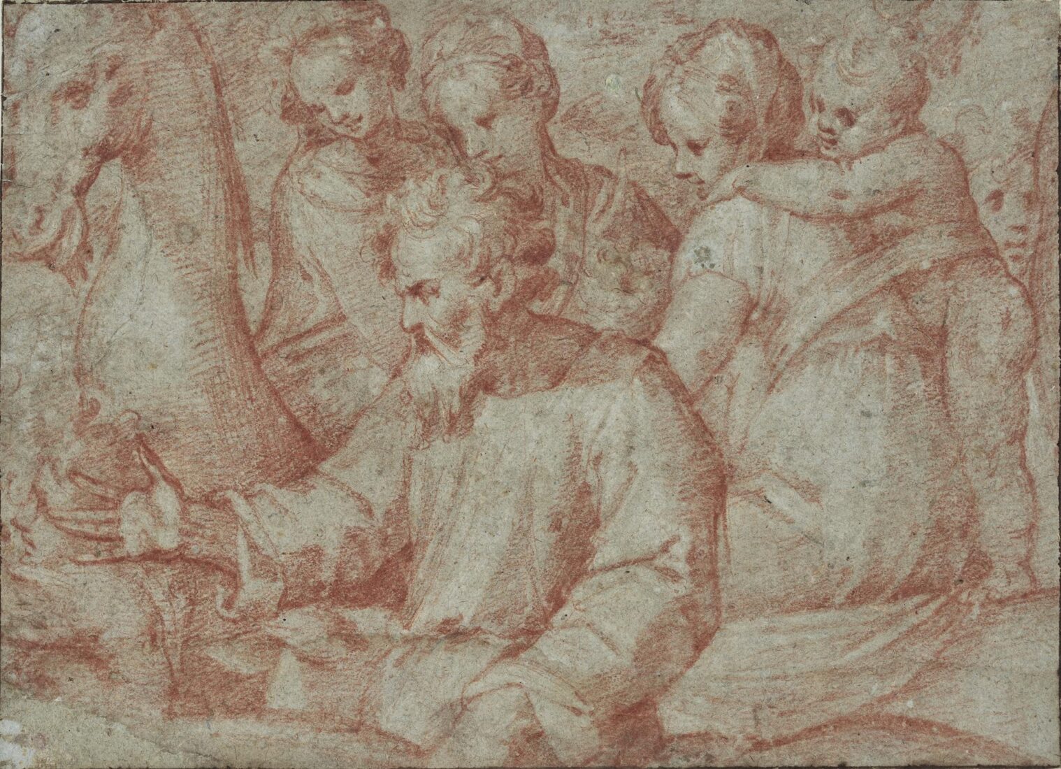 Study for a Ceremonial Scene (fragment) - School of Cremona