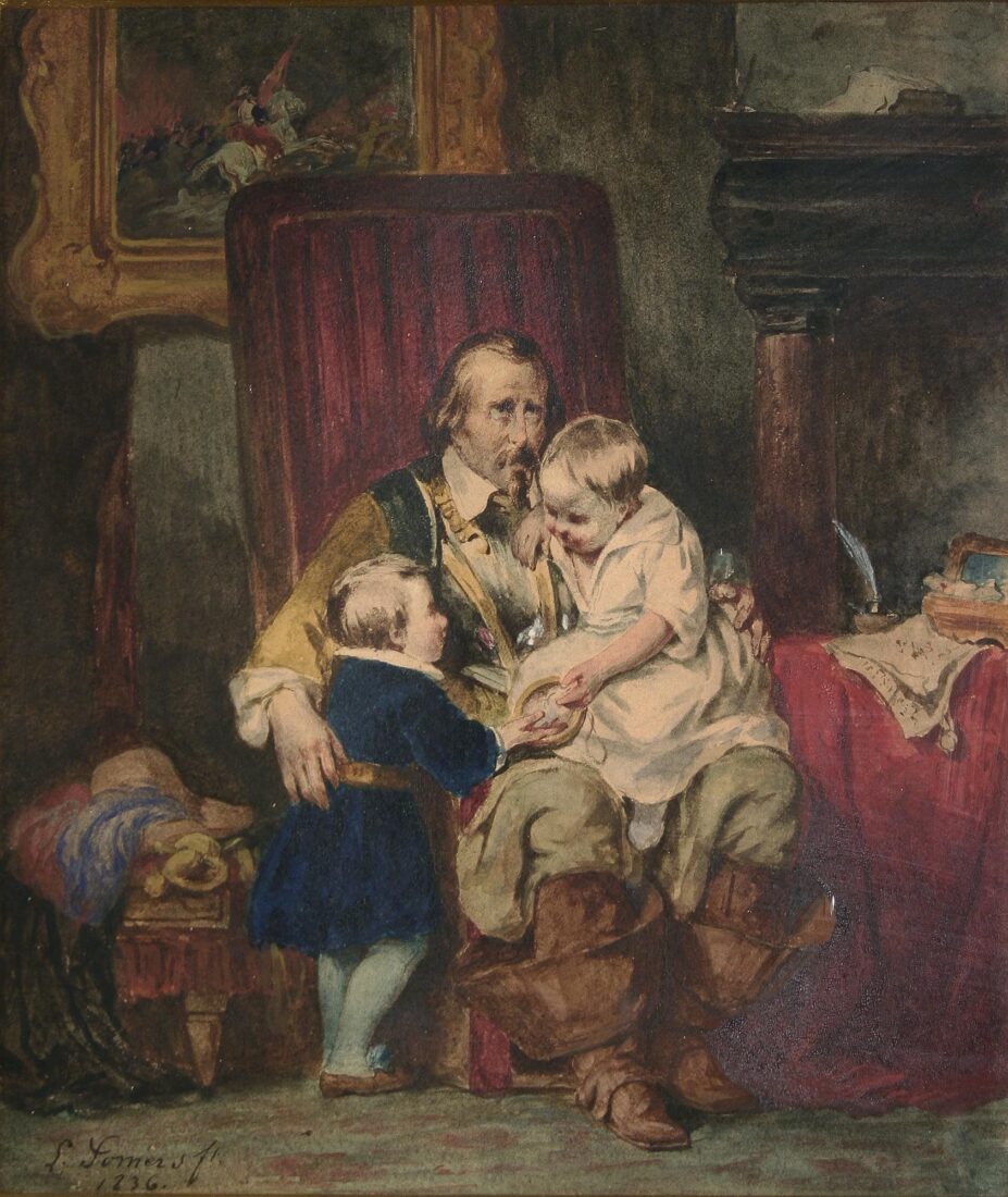 Father with Children - Somers Louis-Jean